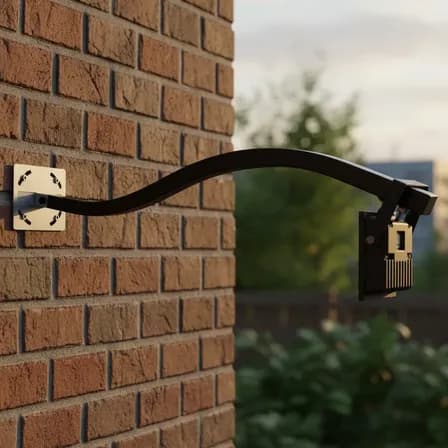 Suporte Para Refletor, Curvo 60cm Preto 127/220v Preto
