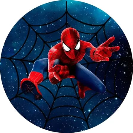 Painel Redondo Mini 50x50 Homem Aranha Festa Aniversário Top