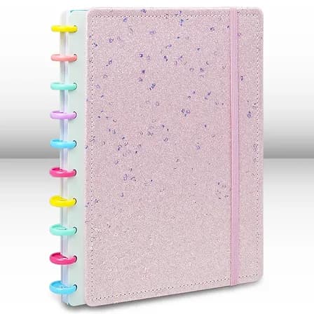 Caderno De Discos Personalizado Refilável B5 Linha Premium Rosa