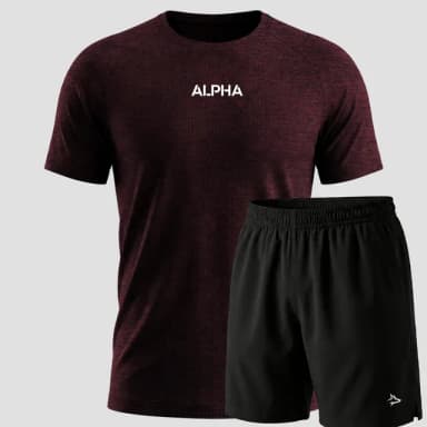 Kit Bermuda Lobo+camiseta Dry Fitness Academia Alpha