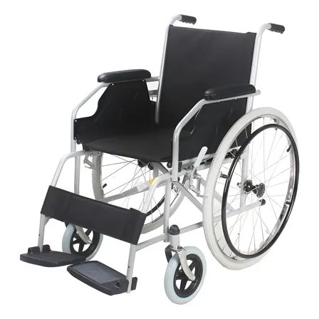 Cadeira De Rodas Resistente Dobrável Até 120kg Dellamed D100 Preto