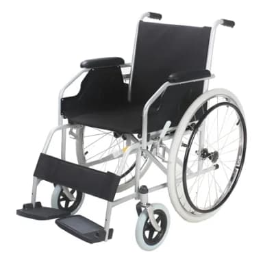 Cadeira De Rodas Resistente Dobrável Até 120kg Dellamed D100 Preto