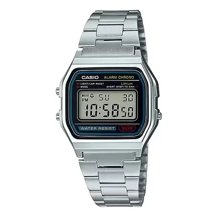 Relógio Casio Digital Vintage Prata Unissex Original Barato Prata