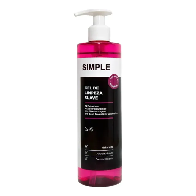 Gel De Limpeza Facial Suave Simple 350g - Para Peles Sensíveis Sensível Dia/noite