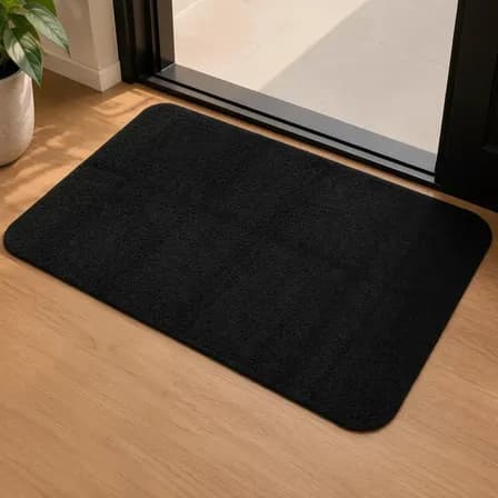 Tapete Preto Básico Antiderrapante Emborrachado 40x60cm 40 Cm 60 Cm Preto