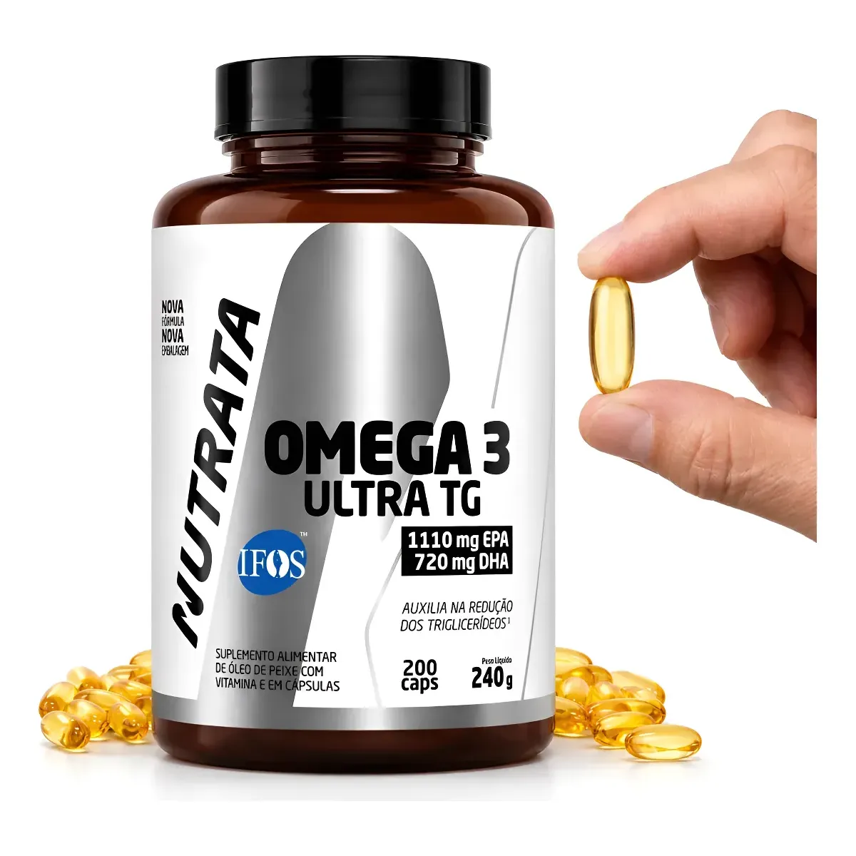 Ômega 3 Nutrata Ultra Tg Epa Dha 200 Cápsulas Sem Sabor
