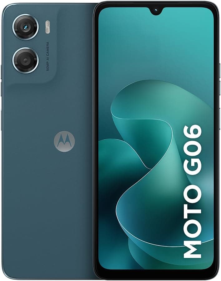 Smartphone Motorola Moto g06-128GB 12GB (4GB RAM + 8GB Ram Boost) e Camera 50MP com AI Bateria de 5200 mAh Tela 6.9" - Azul Marinho
