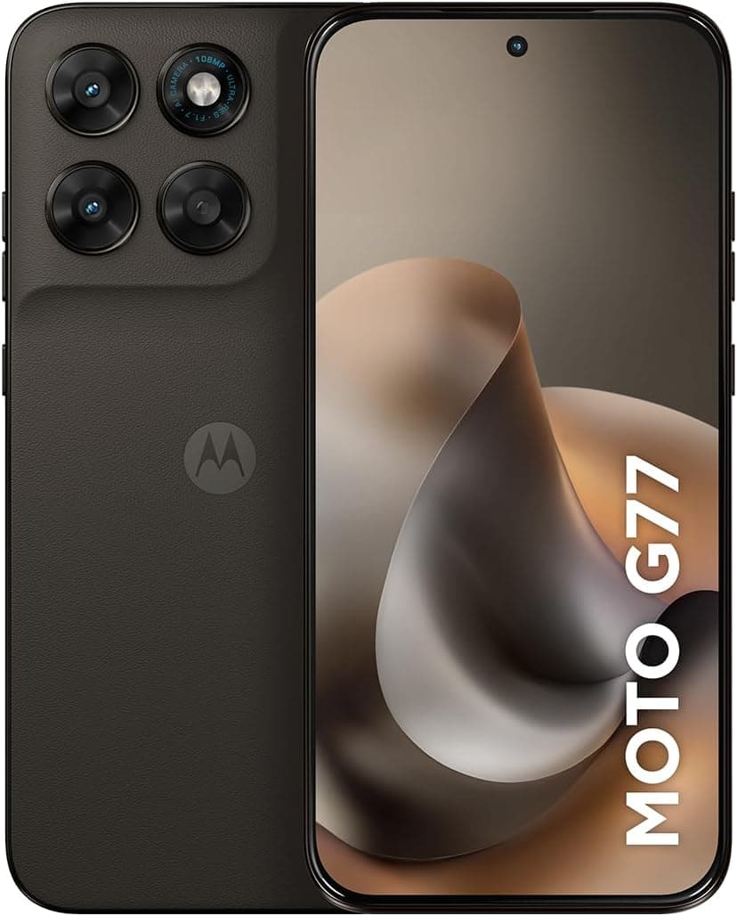 Smartphone Motorola Moto G77 5g - 256GB 24GB (8GB RAM + 16GB RAM Boost) camera 108MP Ultra-Pixel, tela 1.5k extreme Amoled 120hz, ultrarresistente - Marrom