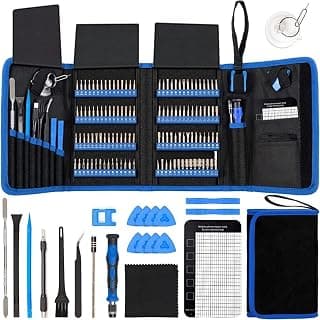 GEKKO Kit de Chaves Magnéticas Profissionais 142 Pcs Jogo de Ferramentas de Precisão para Celular, Notebook, PC, Console, ...