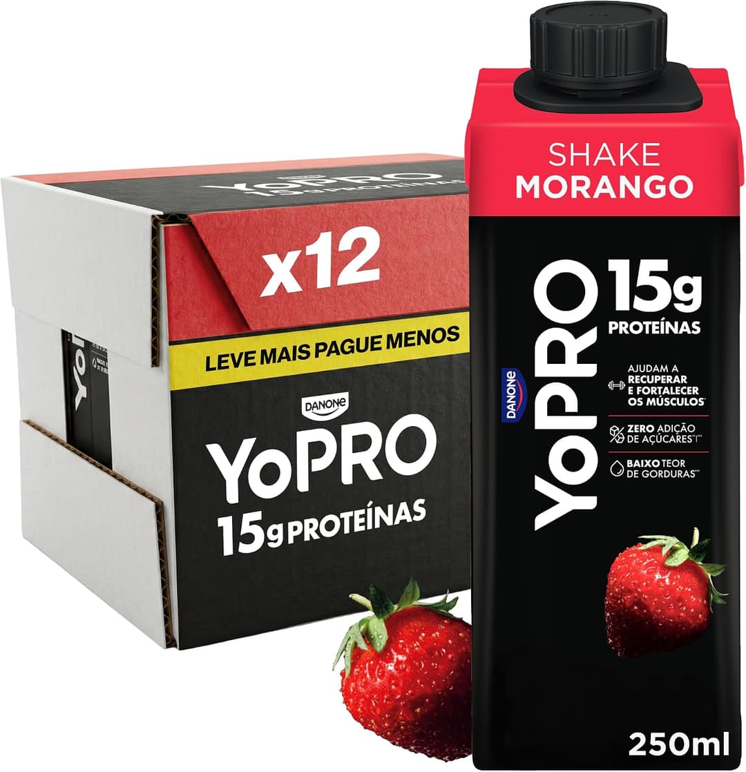 Bebida Láctea UHT YoPRO Morango, 15g de Proteínas