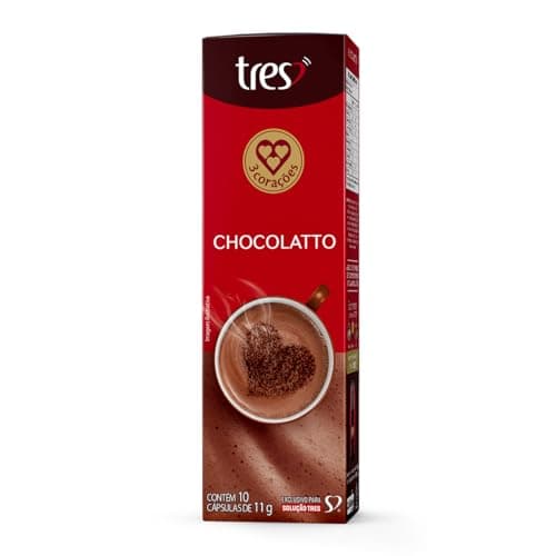Corações Cápsula Chocolatto TRES - 10 unidades