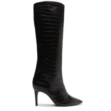 Bota Preta Croco Cano Alto Miranda Arezzo
