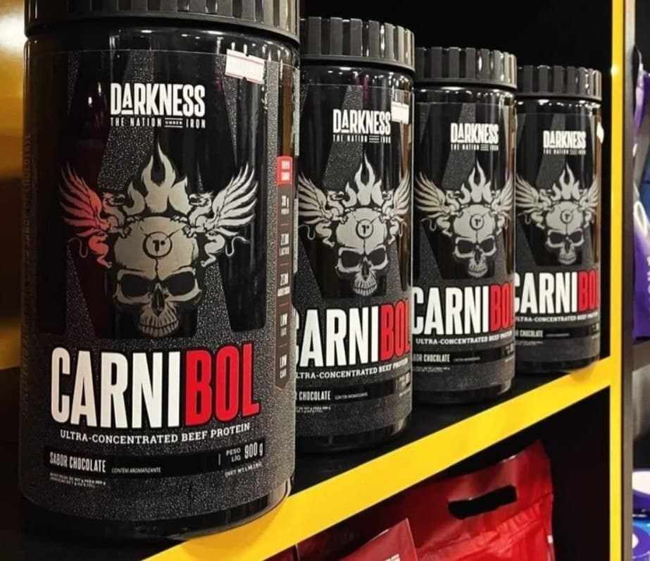 Proteína Darkness Carnibol Beef em pó sabor Chocolate x 900g