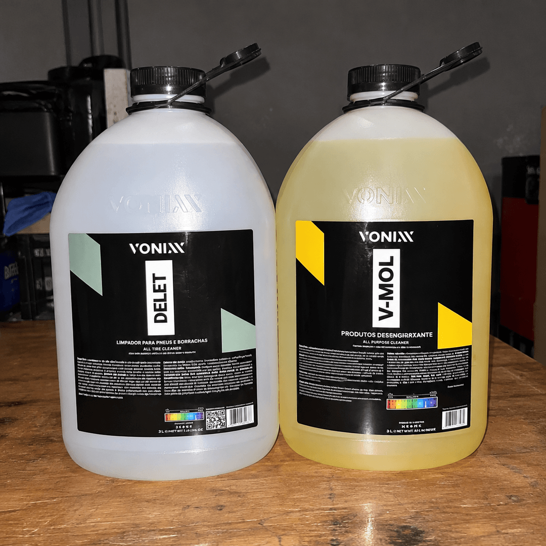 Delet Limpador Pneus + Shampoo Desengraxante V-mol 5l Vonixx